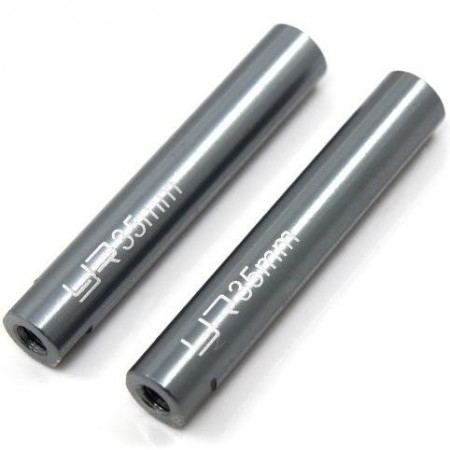 Yeah Racing Threaded Aluminum M3 Link Pipe 6X35mm 2pcs GunMetal