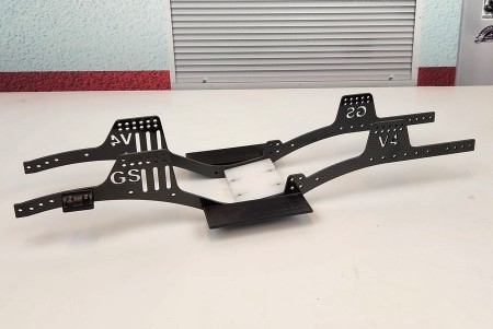 GSPEED GS-V4 Carbon Fiber Chassis Package for Element, TRX4 or custom portal axle - Black, Vader Products Skid Plate