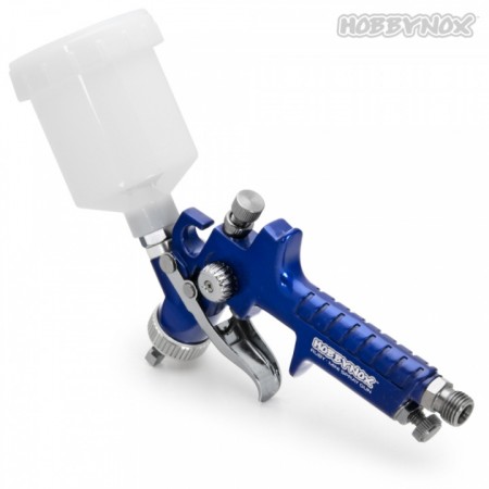 Hobbynox RUBY Mini Spray Gun Top Feed 0.8mm 125ml Cup 3m Hose
