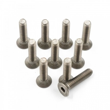Yeah Racing Titanium G2 Hex Socket Flat Head Screws M3 x 14mm 10pcs