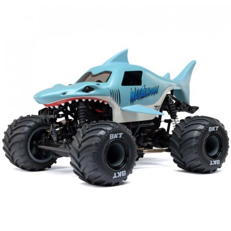 Losi 1/18 Mini LMT Megalodon 2S 4X4 RTR Brushed Monster Truck (Battery and Charger Included), Blue