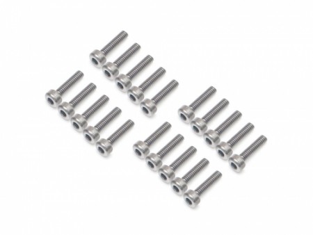 Boom Racing ProBuild™ M2x8mm Socket Cap Screw 12.9 Grade Screws (20) Silver