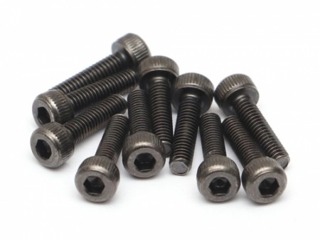 Boom Racing M2.5x10mm Socket Cap Screw 12.9 Grade Nickel Plated Screws (10)