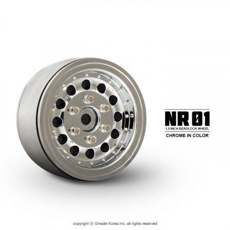 Gmade 1.9 NR01 beadlock wheels (Chrome) (2)