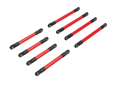 Traxxas Suspension link set, 6061-T6 aluminum (red-anodized) for TRX-4M (4)