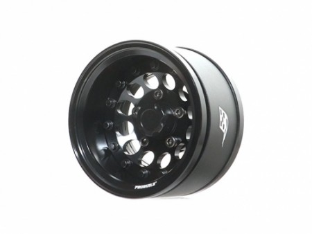 Boom Racing ProBuild™ 1.55in R12 Adjustable Offset Aluminum Beadlock Wheels (2) Black/Black