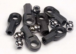 Traxxas TRX2742 Rod ends, long (6)/ hollow ball connectors (6)