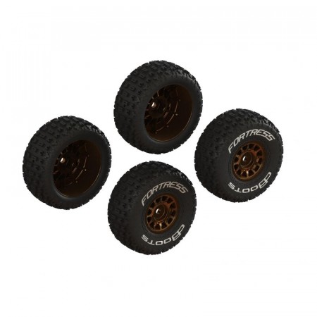 Arrma dBoots 'FORTRESS' Glued Tire Set, Bronze (2 Pairs)