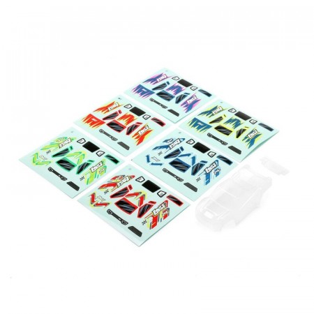 Pro-Line Racing Axis T Body, Pro-Line OE, Spoiler, Stickers, Clear: Micro-T