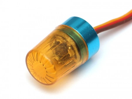 Team Raffee Co. Round 360 Degree Rotation Flash LED Police Light Small Yellow