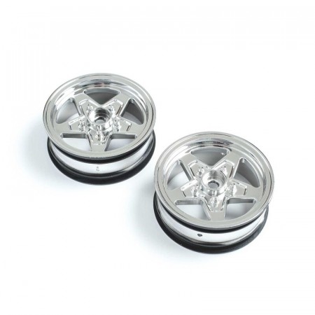 Losi Front Wheel, Chrome (2): 22S Drag