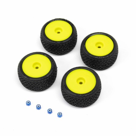 Pro-Line Racing 1/28 Electron 2.0 Truggy F/R Tires Mounted 7mm Yellow (4): Micro-T