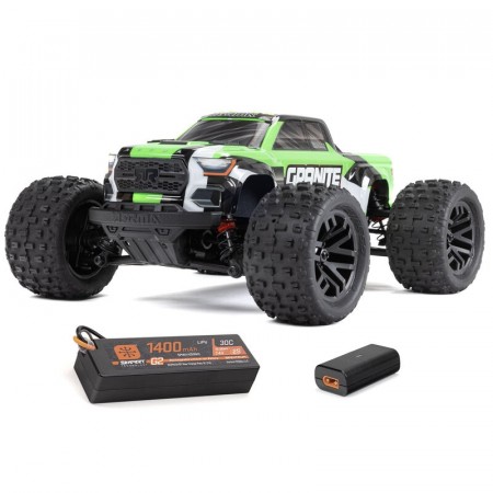 Arrma 1/18 GRANITE GROM 4X4 RTR Brushed Monster Truck (Battery and Charger Included), Green