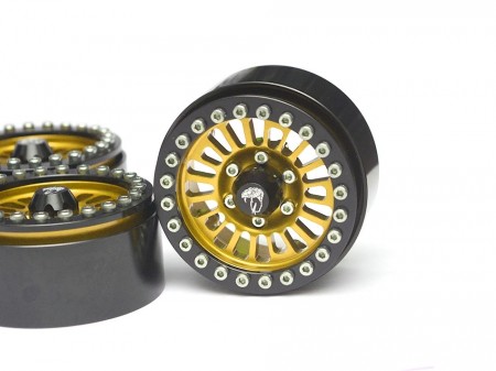 Boom Racing Venomous KRAIT™ 1.9 Aluminum Beadlock Wheels with 8mm Wideners (4) [Recon G6 Certified] Gold
