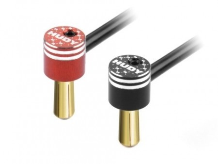 HUDY Alu Bullet Plug Black and Red w/5mm Bullet
