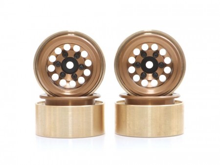 Boom Racing KRAIT™ 1.0in Terra Beadlock Wheel w/ Hubs Set (4) Bronze