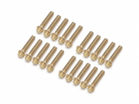 Boom Racing ProBuild™ Scale M2x9mm Wheel Bolts Screw (20) Gold
