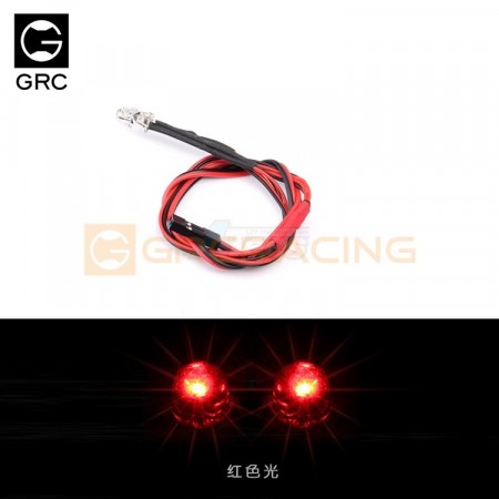 GRC 3~7.4V Two Short Head LED Lights for Square Spotlight (2) Red