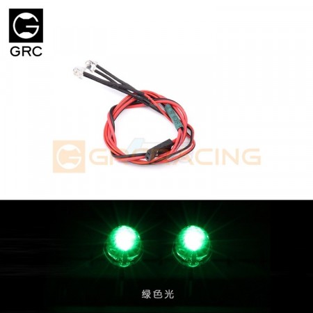 GRC 3~7.4V Two Short Head LED Lights for Square Spotlight (2) Green