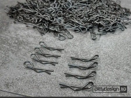 Bittydesign 1/10 Body Clips Kit (8) - Black