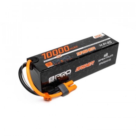 FORHÅNDSBESTILLING: Spektrum 14.8V 10000mAh 4S 120C Smart G2 Pro Basher LiPo Battery: IC5