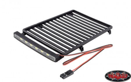 CCHAND Flat Roof Rack w/ LED for Axial SCX24 Jeep Wrangler JLU