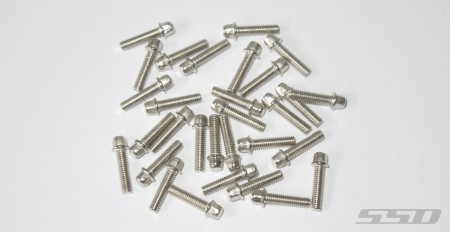 SSD Silver M2.5 x 10mm Scale Wheel Bolts (30)