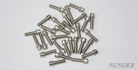SSD Silver M2.5 x 8mm Scale Wheel Bolts (30)