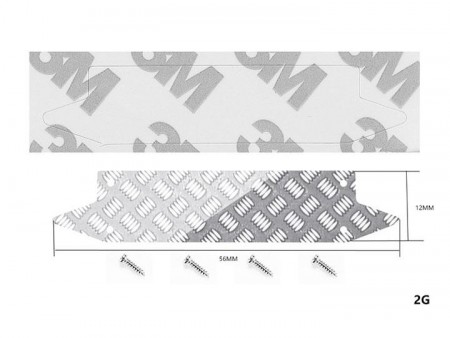 Team DC Metal Front Bumper Chequer Plate for Axial SCX24