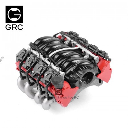 GRC LS7 Simulated V8 Engine/ Motor Heat Sink Cooling Fan For Crawler 36mm Motor Red