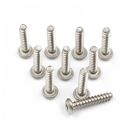 Yeah Racing Titanium G2 Hex Socket Button Head Self-drilling Screws M3 x 15mm 10pcs