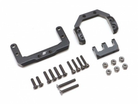 Boom Racing AR44 Axle Mounted Servo Conversion Kit w/ 4-Link Truss Black for Axial SCX10 II
