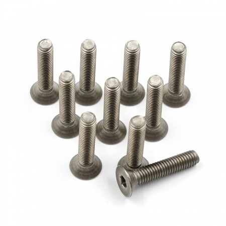 Yeah Racing Titanium G2 Hex Socket Flat Head Screws M3 x 15mm 10pcs
