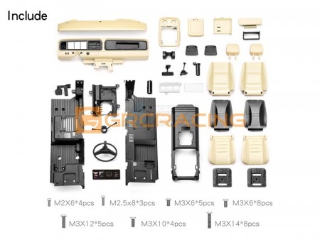 GRC Interior Cockpit Interior Set for Traxxas TRX-4 BRONCO Creamy White for Traxxas TRX-4