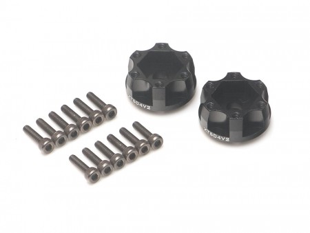 Boom Racing ProBuild™ XT604 V2 6-Lug Aluminum 12mm Wheel Hub Adapters 4MM Offset Version 2 (2) Black