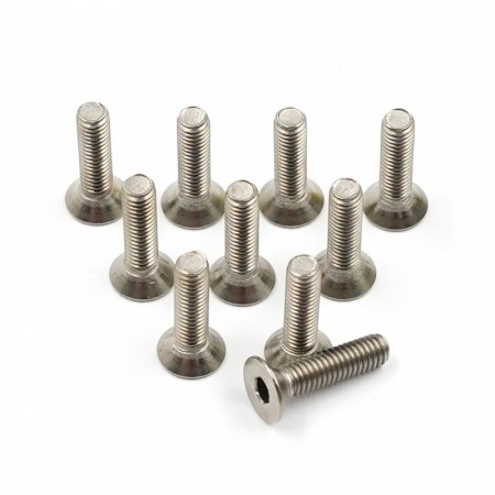 Yeah Racing Titanium G2 Hex Socket Flat Head Screws M3 x 12mm 10pcs