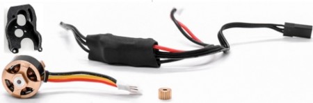 Hobby Details Brushless Motor and FOC ESC Complete Kit for SCX24 w/Motor Mount and Pinion - 1306 size 3100KV