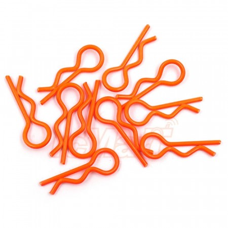 Yeah Racing RC Body Clip For 1/8 1/10 1/12 10pcs Florescent Orange