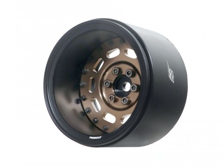 Boom Racing ProBuild™ 2.2in Extra Wide MAG10 Adjustable Offset Aluminum Beadlock Wheels (2) Matte Black/Bronze