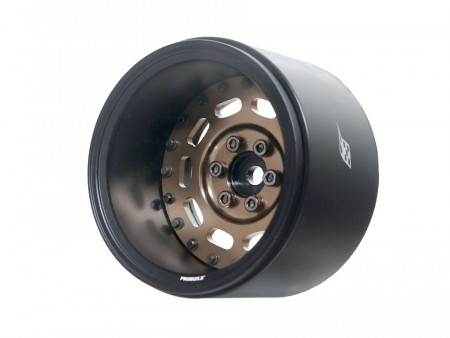 Boom Racing ProBuild™ 2.2in Extra Wide MAG10 Adjustable Offset Aluminum Beadlock Wheels (2) Matte Black/Bronze 