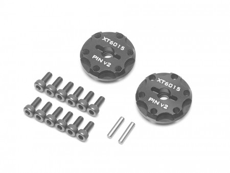 Boom Racing ProBuild™ XT6015Pin V2 6-Lug Aluminum Wheel Hub Adapters 1.5MM Pin Offset (2)