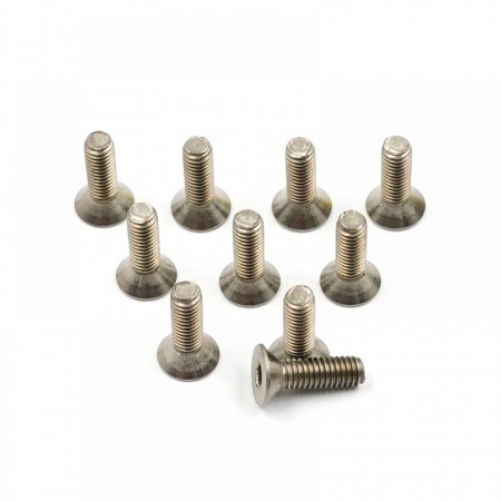 Yeah Racing Titanium G2 Hex Socket Flat Head Screws M3 x 10mm 10pcs