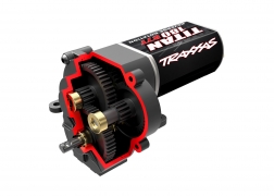 Traxxas Transmission, complete (low range (crawl) gearing) (40.3:1 reduction ratio) (includes Titan® 87T motor)