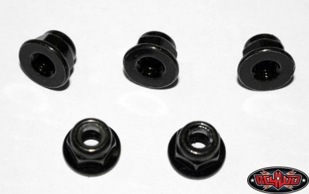 RC4WD M4 Flanged Lock Nut (Black)