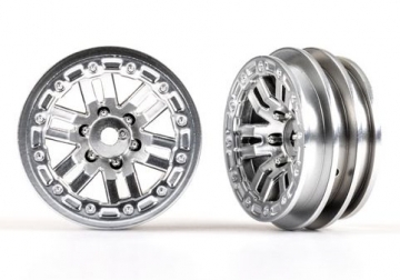 Traxxas Wheels 12-Spoke Satin Chrome 1.0 (2)