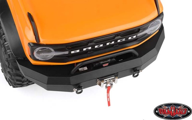 Shown installed on Traxxas TRX-4 2021 Ford Bronco with RC4WD N-Fab RKR Rails w/ Step System for Traxxas TRX-4 2021 Ford Bronco (Z-S0366), RC4WD 1/10 Mini Warn 9.5cti Winch (Z-E0009) and King Kong Mini Tow Shackle (Z-S0075) for example (Not Included)