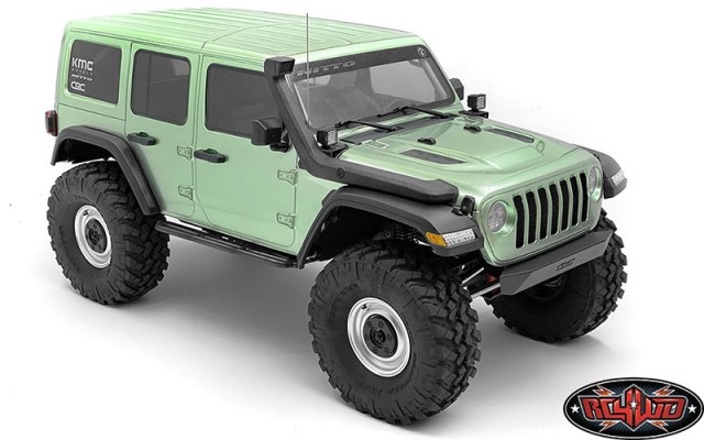 Shown installed on Axial 1/10 SCX10 III Jeep JLU Wrangler with the Flood Lights of Snorkel w/ Flood Lights and Antenna for Axial 1/10 SCX10 III Jeep (Gladiator/Wrangler) (VVV-C1073) for example (Not Included)