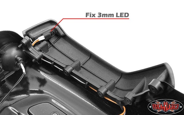 Shown installed on Axial 1/10 SCX10 III Jeep JLU Wrangler (not included)