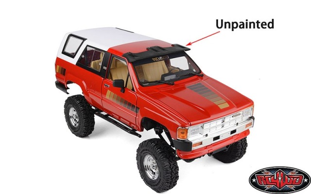 Shown installed on RC4WD Trail Finder 2 RTR w/1985 Toyota 4Runner Hard Body Set (Red) (Z-RTR0063) and the comparison between painted and unpainted for example (Not Included)