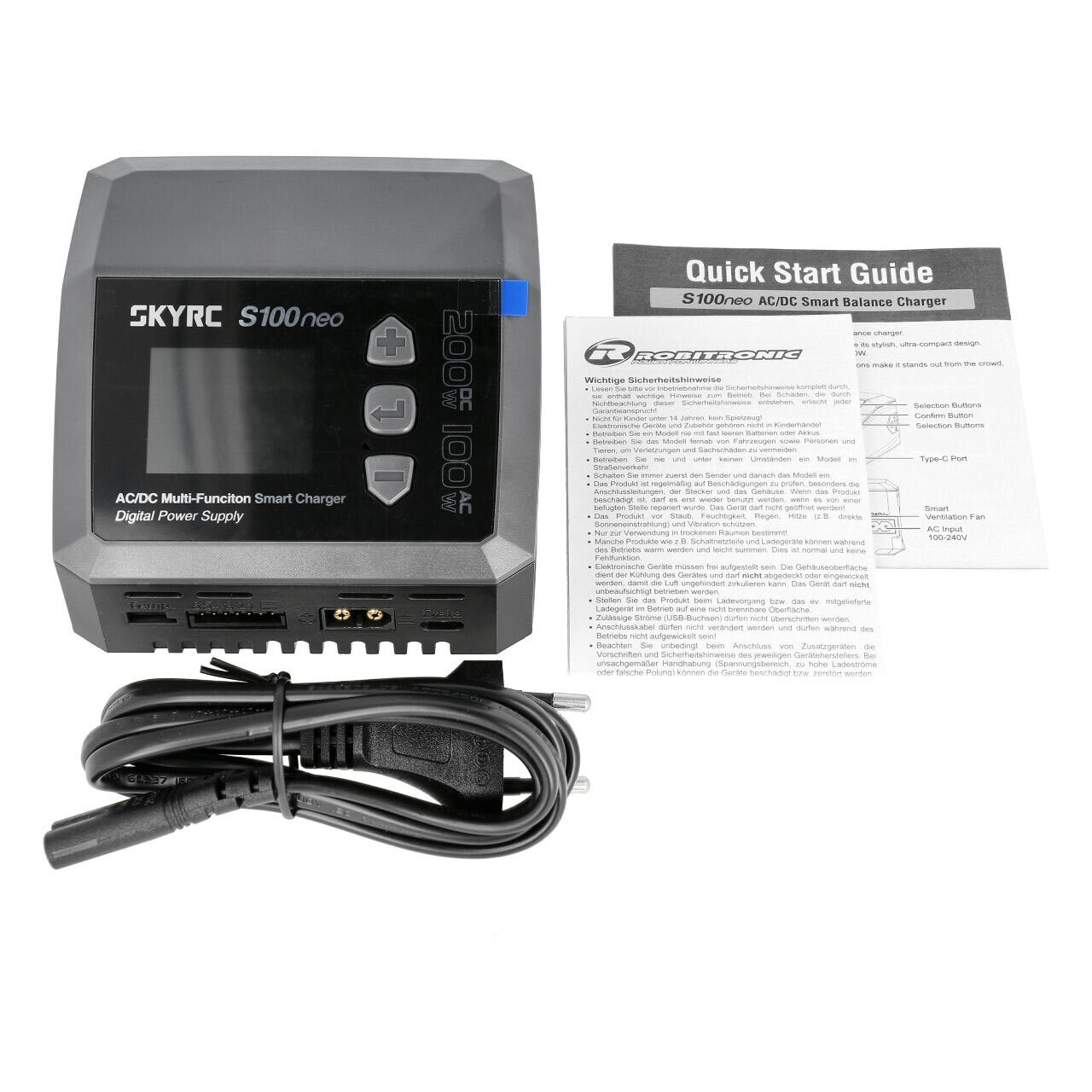 SkyRC S100 Neo Computerlader AC100W/DC200W